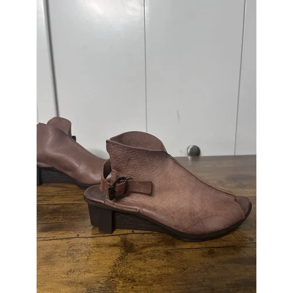 TRIPPEN Mandarin Wedge Womens Sandal EU 38/US 7.5 Chocolate Leather Designer